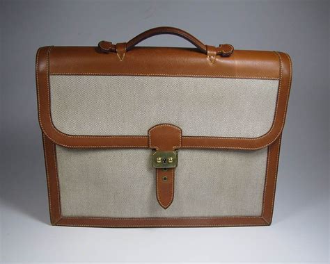 hermes leather briefcase|vintage hermes briefcase.